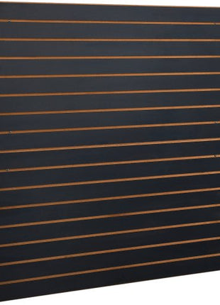 Slatwall Panels, 4 ft x 2 ft Black Garage Wall Panels 24"H x 48"L (Set of 2 Panels), Heavy Duty Garage Wall Organizer Panels Display for Retail Store, Garage Wall, and Craft Storage Organization