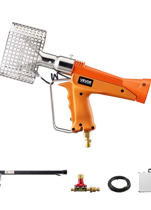 Propane Heat Gun with 3FT Extension Pole, Up to 168280 BTU Hot Air Gun with 26 FT Hose and Carrying Case, Ideal for Boat Plastic Film Shrink Wrapping, Pallet Packaging, Crafting