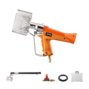 Propane Heat Gun with 3FT Extension Pole, Up to 168280 BTU Hot Air Gun with 26 FT Hose and Carrying Case, Ideal for Boat Plastic Film Shrink Wrapping, Pallet Packaging, Crafting