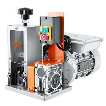 VEVOR electric motor with stainless steel body, orange and black accents, featuring a robust design for high performance.