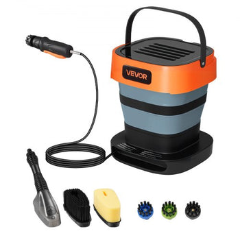 Portable Cordless Pressure Washer with 2.64 Gal Tank, Foldable Power Washer 109 Max PSI, 3 Nozzles, Magnetic Sponge Brush & Soft Bristle Brush,78.7 in Hose, for Bike Cleaning, Patio, Camping