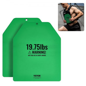 Weight Vest Plates, 19.75 LB Pairs, Premium Steel Weighted plates, Contoured Ergonomic Fit  WODs, Additional Weight for Weight Vests, for Strength Training, Running, Fitness, Heavy Workouts
