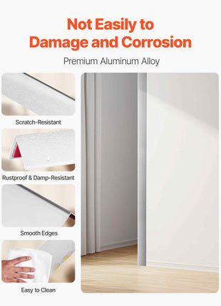 Alluminum Alloy Wall Corner Protector, 2 x 2 x 48 inch, 12 Pack Metal Corner Guards, Edge Trim Protector 90-Degree Angle L Shape for Home,Office,Commercial Wall Protection, with 3m Tape