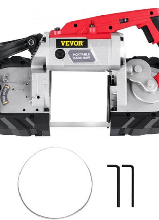 Cordless Band Saw, 5-Inch Cut Capacity, Variable Speed, Handheld, 10A Motor, for Metal, Wood, Tubing, Pipes, Rebar, Plastic
