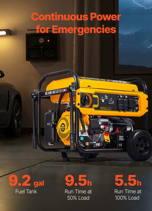 Portable Generator, Gasoline 13500W Peak Watt & LPG 12000W Peak Watt Dual Fuel Generator, Home Backup Generators with Electric Start, Gasoline & LPG Powered, CO Sensor, 20A & 50A Outlets