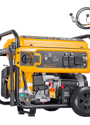 Portable Generator, Gasoline 13500W Peak Watt & LPG 12000W Peak Watt Dual Fuel Generator, Home Backup Generators with Electric Start, Gasoline & LPG Powered, CO Sensor, 20A & 50A Outlets