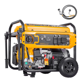 Portable Generator, Gasoline 13500W Peak Watt & LPG 12000W Peak Watt Dual Fuel Generator, Home Backup Generators with Electric Start, Gasoline & LPG Powered, CO Sensor, 20A & 50A Outlets