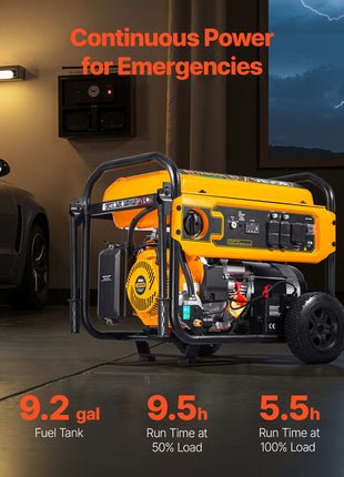 Portable Generator, Gasoline 13500W Peak Watt, LPG 12000W Peak Watt & Natural Gas 11000W Peak Watt Tri-Fuel Generator, Home Backup Generators with Electric Start, Gas, LPG & Natural Gas Powered