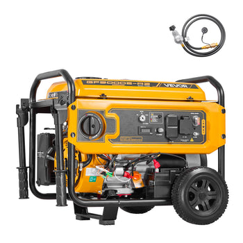 Portable Generator, Gasoline 4650W Peak Watt & LPG 4130W Peak Watt Dual Fuel Generator, Home Backup Generators with Electric Start, Gasoline & LPG Powered, CO Sensor, 20A & 50A Outlets