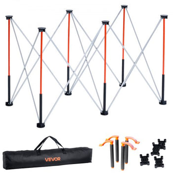 Portable Folding Workstand, 4.15 x 2.18 ft Collapsible Workbench, 2500 lbs Weight Capacity, No Assembly Foldable Work Stand with Storage Bag, Table Top NOT Included, for Garage Workshop Outdoor