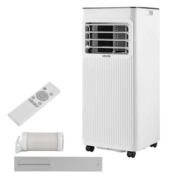 Portable Air Conditioner, 10000 BTU ASHRAE (6000 BTU SACC) 3-in-1 Standing Cooling Ac Unit, with LED Touch Panel & Remote Control, 24h Timer, Cooling, Dehumidifier, Fan for Room Indoor, White