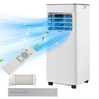 Portable Air Conditioner, 8000 BTU ASHRAE (5000 BTU SACC) 3-in-1 Standing Cooling Ac Unit, with LED Touch Panel & Remote Control, 24h Timer, Cooling, Dehumidifier, Fan for Room Indoor, White