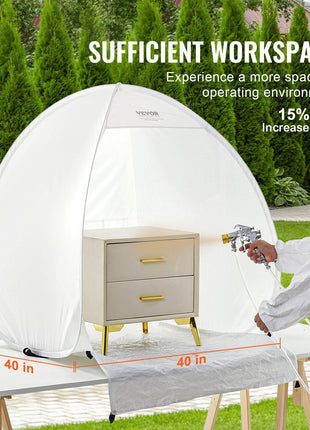 Spray Paint Shelter, 40 x 35 x 40 in Pop-Up Portable Spray Paint Tent with Built-In Floor, Exhaust Window and Storage Bag, Foldable Paint Booth for Furniture, DIY Hobby Tool Painting Station
