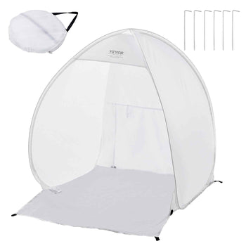 Spray Paint Shelter, 40 x 35 x 40 in Pop-Up Portable Spray Paint Tent with Built-In Floor, Exhaust Window and Storage Bag, Foldable Paint Booth for Furniture, DIY Hobby Tool Painting Station