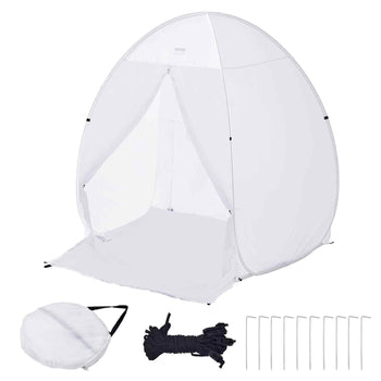 Spray Paint Shelter, 60 x 60 x 70 in Pop-Up Portable Spray Paint Tent with Built-In Floor, Exhaust Window and Storage Bag, Foldable Paint Booth for Furniture, DIY Hobby Tool Painting Station