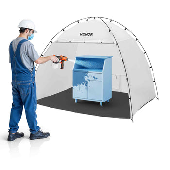 Portable Paint Booth Tent, 91.7 x 67.7 x 74.8 inch Painting Tent Station, Spray Shelter with Built-in Floor & Mesh Screen, Large Space, Oxford Spray Painting Tents for Cupboard, Chairs, Tables