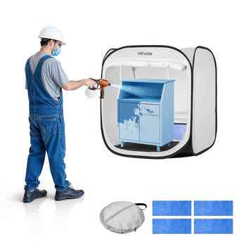 Portable Paint Booth Tent, 28.3 x 28.5 x 29.5 inch Pop-Up Portable Spray Paint Tent with Mesh Door, Spray Painting Tents for Cabinets, Chairs, Models, Tables, Pop-Up Design, Efficient Airflow
