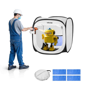 Portable Paint Booth Tent, 15.94 x 15.94 x 16.9 inch Pop-Up Portable Spray Paint Tent with Mesh Door, Spray Painting Tents for Small Models, Sculptures, Vases, Photo Frames, Pop-Up Design