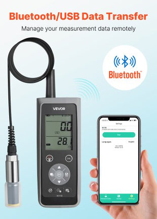 Dissolved Oxygen Meter, 0.0-50.0 mg/L Measurement Range, Portable Dissolved Oxygen Tester Kit with 13.1 ft Electrode Cable, Bluetooth/USB Data Transfer, 750 Data Sets Storage, DO Meter for Ponds