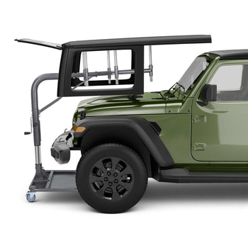 Hard Top Remover Lift, 220 lbs, Jeep Hardtop Removal and Storage System, Quick & Easy One-Person Operation, Adjustable Height, for Jeep Wrangler YJ, TJ, JK, JL, 4XE, Ford Bronco 4 Door & 6 Gen+
