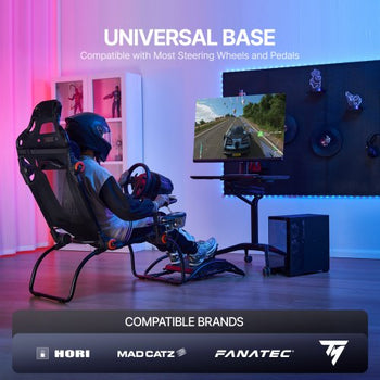 Racing Wheel Stand Foldable For Logitech G923/G920/G29, Steering Wheel Stand & Foot Pedal Angle Adjustable,Portable Steel Driving Simulator Cockpit-Thrustmaster T248P, GT/Formula Mode Large Size