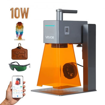 Portable Laser Engraver, 5000 mm/s High Speed, 12W Handheld Blue Laser Engraver and Cutter, Engraving Precision 0.01 x 0.01 mm, DIY Engraving Tool, for Wood, Acrylic, Leather, Cloth, Class 4