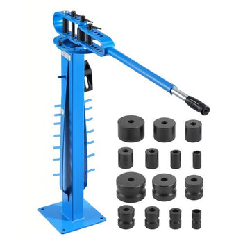 Manual Bending Machine with 14 Bending Dies, 200° Heavy-Duty Bending Tool for Copper Aluminum Iron Pipes, Ideal for HVAC Air Conditioning Refrigerator Auto Repair