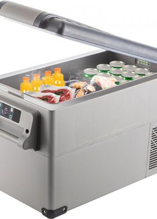 Portable Refrigerator 37 Quart(35 Liter),12 Volt Refrigerator App Control(-4?~68?), Car Refrigerator Dual Zone with 12/24v DC & 110-240v AC for Camping, Travel, Fishing, Outdoor or Home Use