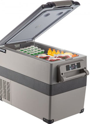 12 Volt Refrigerator, 48 Quart (45L) Fast Cooling Portable Freezer with App Control (-4?~68?), Car Fridge with 12/24v DC & 110-240v AC for Travel, Truck, Camping and Home Use, Black