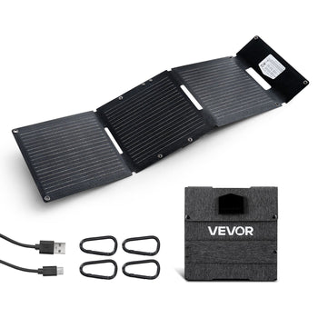 30W Foldable Solar Panel Charger, 16BB N-Type Monocrystalline Solar Panel 24% Efficiency, Ultra-Light Portable with USB-A, USB-A (QC3.0) & Type-C Ports for Camping, Backpacking, Phones, Tablets