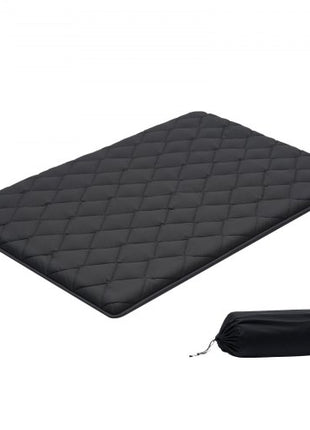 Japanese Tatami Mat, Full Size Foldable Japanese Tatami Mattress, Futon Mattress with Storage Bag & Fastener, 9-Layer Floor Mat for Sleeping, Dormitory, Meditation, Yoga, 80 x 54 x 3.5 in, Black
