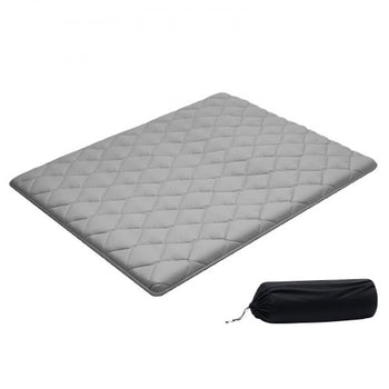 Japanese Tatami Mat, Queen Size Foldable Japanese Tatami Mattress, Futon Mattress with Storage Bag & Fastener, 9-Layer Floor Mat for Sleeping, Dormitory, Meditation, Yoga, 80 x 60 x 2.5 in, Gray