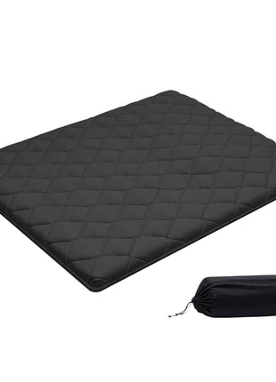 Japanese Tatami Mat, Queen Size Foldable Japanese Tatami Mattress, Futon Mattress with Storage Bag & Fastener, 9-Layer Floor Mat for Sleeping, Dorm, Meditation, Yoga, 80 x 60 x 3.5 in, Black