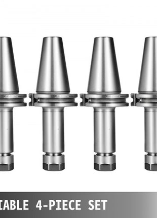 CAT40-ER16 COLLET CHUCK--4 CHUCKS Tool Holder Set 100mm