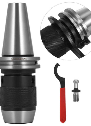 Integrated CAT40 Collet Chuck Keyless Drill Chuck 1/2 inch for CAT40 CNC Engraving Machine & Milling Lathe Tool (CAT40)