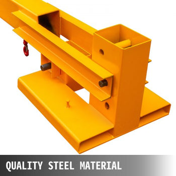 Forklift Mobile Crane 6000lbs/3T Capacity, Forklift Crane Attachment 2 Hooks, Forklift Lifting Hoist with Truss Jib Boom, Forklift Extension, Forklift Boom Attachment Towing Handling Equipment