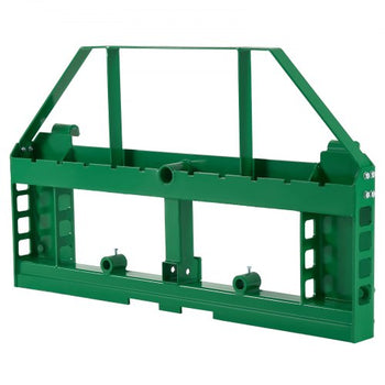 Skid Steer Pallet Frame, 4000 lbs Rated Load Capacity, 45-inch Pallet Fork Frame Attachments with 2-inch Hitch Receiver & Spear Sleeves, Fit for John Deere Loaders Quick Attach Mount, Frame Only