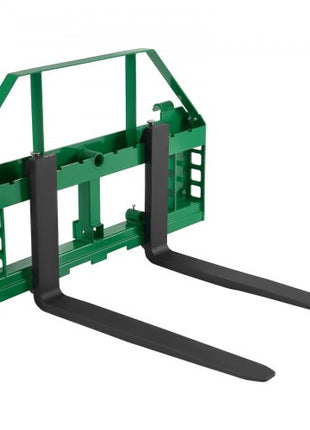 Pallet Fork Frame Attachment with 48-inch Skid Steer Forks for JD Tractors