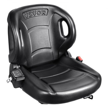 Universal Forklift Seat,Tractor Seat with Adjustable Angle Back, Micro Switch and Seatbelt,Wrap-around Forklift Seat for Tractor Loader Excavator