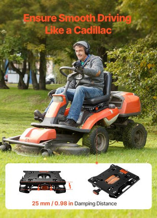 Seat Suspension Kit Without Seat Slider Track, Universal Air Ride Seat Suspension for Zero Turn Lawn Mower, Adjustable Tractor Seat Suspension ýKit Compatible with Forklift, Bulldozers Seat