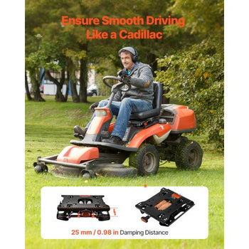 Seat Suspension Kit Without Seat Slider Track, Universal Air Ride Seat Suspension for Zero Turn Lawn Mower, Adjustable Tractor Seat Suspension ýKit Compatible with Forklift, Bulldozers Seat