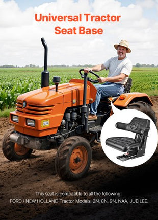 Universal Forklift Seat Wrap Around, Universal Tractor Seat with Micro Switch, Adjustable Tractor Suspension Seat with Tilt Fits for John Deere, Ford, Massey Ferguson, New Holland Tractor