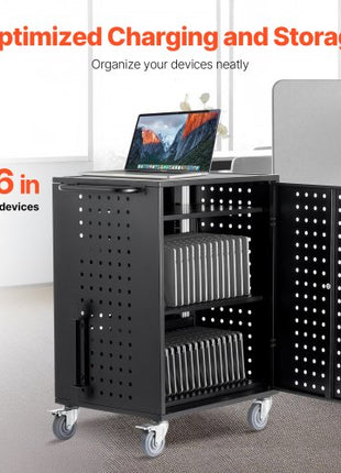Charging Cart, 36 Device Mobile Charging Station, Up to 15.6 in Screen Size, Office and Classroom Mobile Charging Cart, for Chromebook, Tablet and Laptop