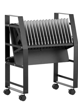 Charging Cart, 16 Device Mobile Open Charging Station, Up to 15.6 in Screen Size, Office and Classroom Mobile Charging Cart, for Chromebook, Tablet and Laptop