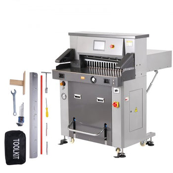 Electric Hydraulic Paper Cutter, Heavy Duty Paper Cutter Machine 26" /660.4mm Cutting Width, 3.14"/80mm Cutting Thickness, Electric Paper Trimmer with 7" Touchscreen Numerical Control