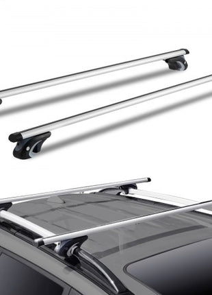 Roof Rack Cross Bars, Aluminum Roof Rack Crossbars, Fit Raised Side Rail with Gap, 200 lbs Load Capacity, Adjustable Crossbars with Locks, for SUVs, Sedans, and Vans