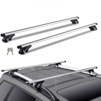 Roof Rack Cross Bars, Aluminum Roof Rack Crossbars, Fit Raised Side Rail with Gap, 200 lbs Load Capacity, Adjustable Crossbars with Locks, for SUVs, Sedans, and Vans