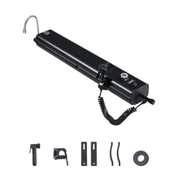 Roof Rack Water Tank, 4.5 Gal, Multi-Dispensing Outdoor Tank with 2 Splash-Guard Panels & T-slot, High-Capacity Aluminum Tank with Pressurization Port, Fit for Trunks, Roll Bars, Crossbars