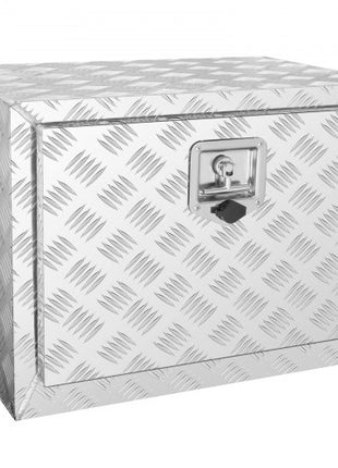 Underbody Truck Box, 24"×17"×18" Pickup Storage Box, Heavy Duty Aluminum Diamond Plate Tool Box with Lock and Keys, Waterproof Trailer Storage Box with T-Handle Latch for Truck, Van, Trailer