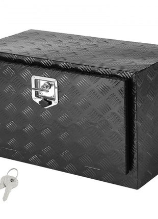 Underbody Truck Box, 36" x 17" x 18" Pickup Storage Box, Heavy Duty Aluminum Diamond Plate Tool Box with Lock and Keys, Waterproof Trailer Storage Box with T-Handle Latch for Truck, Van, Trailer